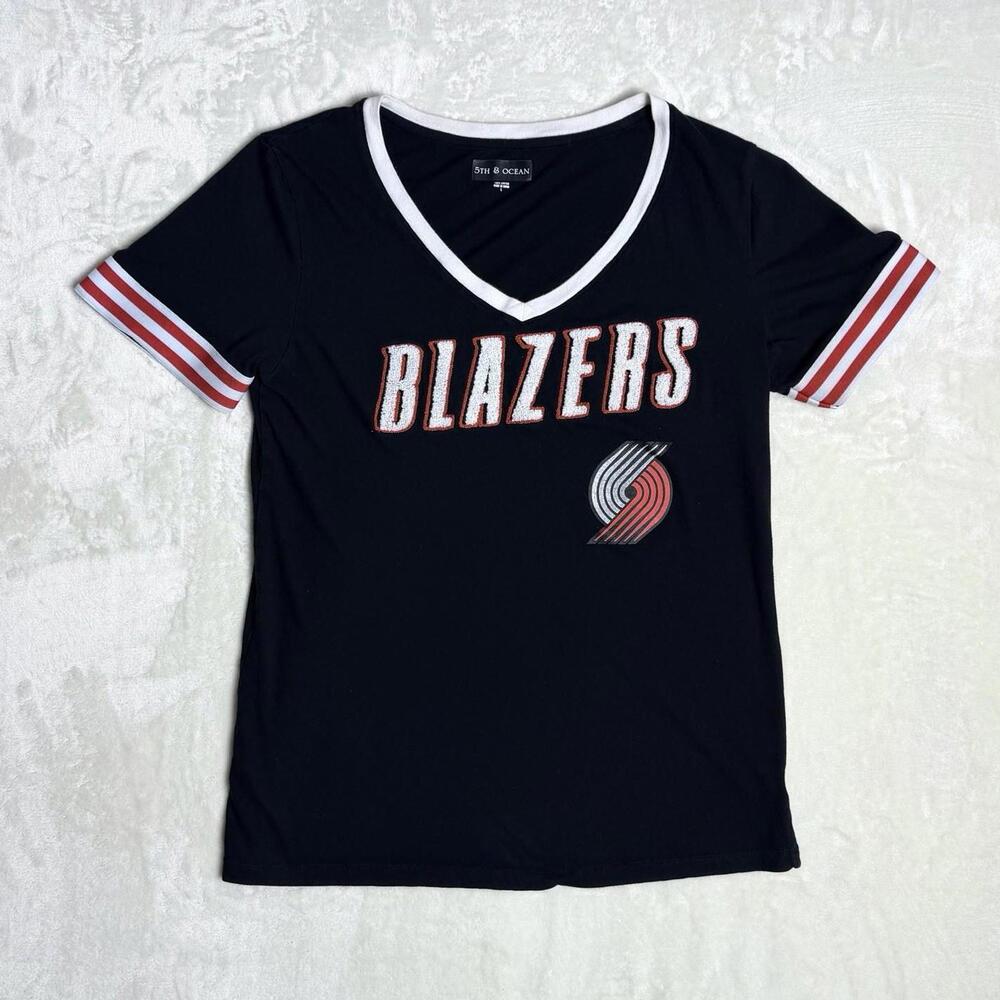 5th & Ocean by Outerstuff NBA Portland Trail Blazers V-Neck Top - Size Large